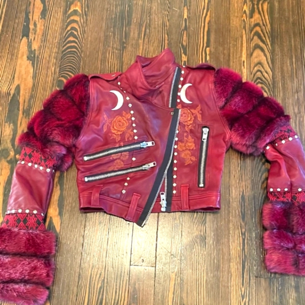 🦄 Rare 1 of 1 Toxic Vision Leather Jacket